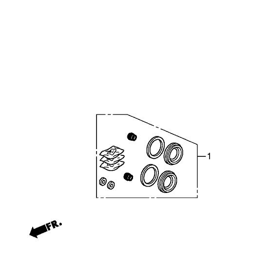 Ремкомплект переднего суппорта Honda 01463-T0A-A00