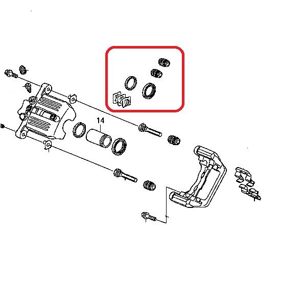 Ремкомплект заднего суппорта Honda 01473-SJA-000