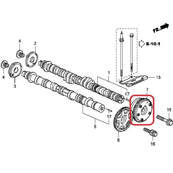 Шестерня распредвала Honda 14310-R40-A01