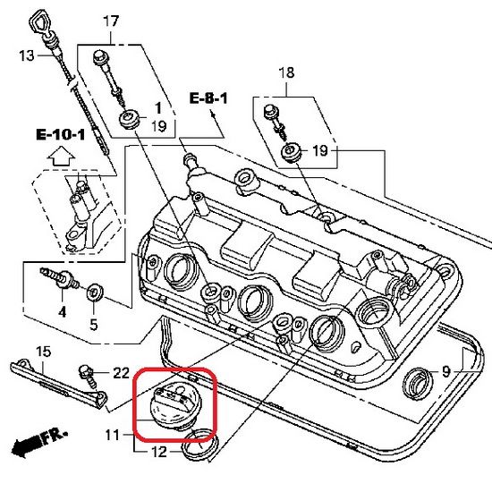 Крышка маслозаливной горловины Honda 15610-R70-A00