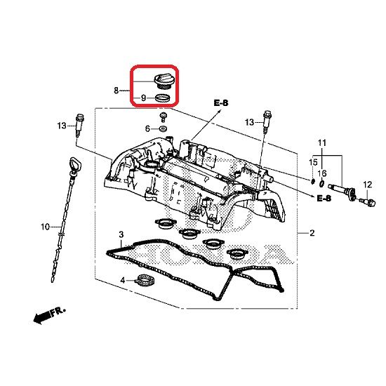 Крышка маслозаливной горловины Honda 15610-PFB-000