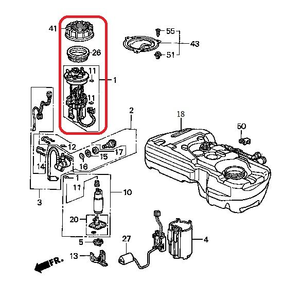 Фильтр топливный Honda 16010-SCA-000