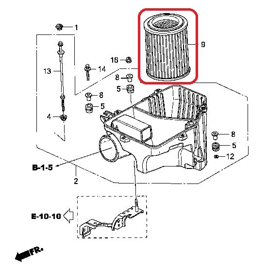 Фильтр воздушный Honda 17220-PNB-003