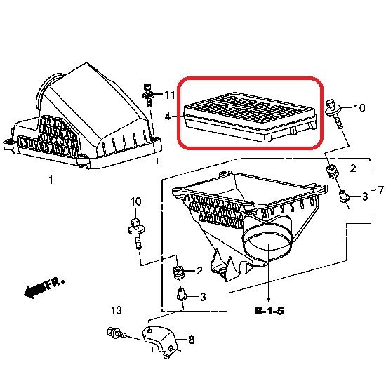 Фильтр воздушный Honda 17220-RDA-A00