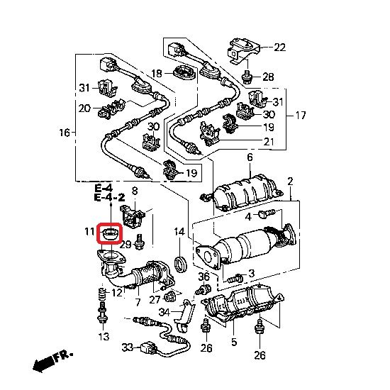 Прокладка выхлопной трубы Honda 18229-S6M-003