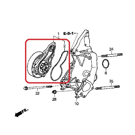 Водяной насос комплект Honda 19200-PNL-E01