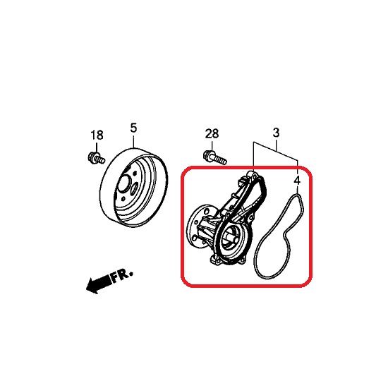 Водяной насос комплект Honda 19200-R1A-A01