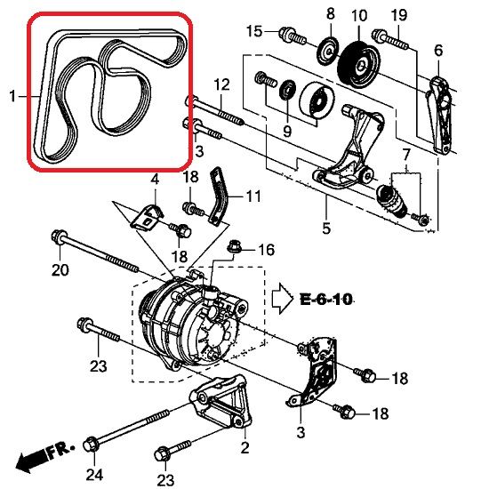 Ремень приводной Honda 31110-R1A-A01