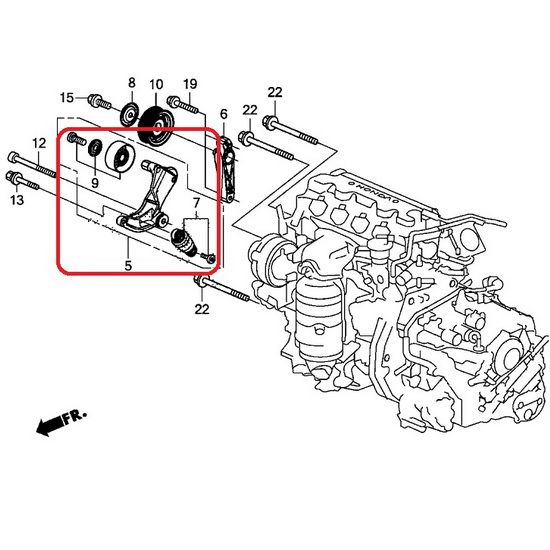 Натяжитель приводного ремня Honda 31170-R0A-015