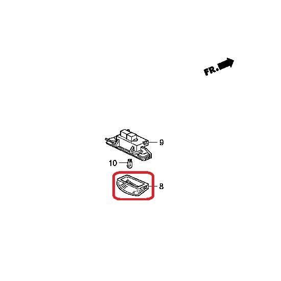 Рассеиватель плафона подсветки заднего номерного знака Honda 34101-S2K-003