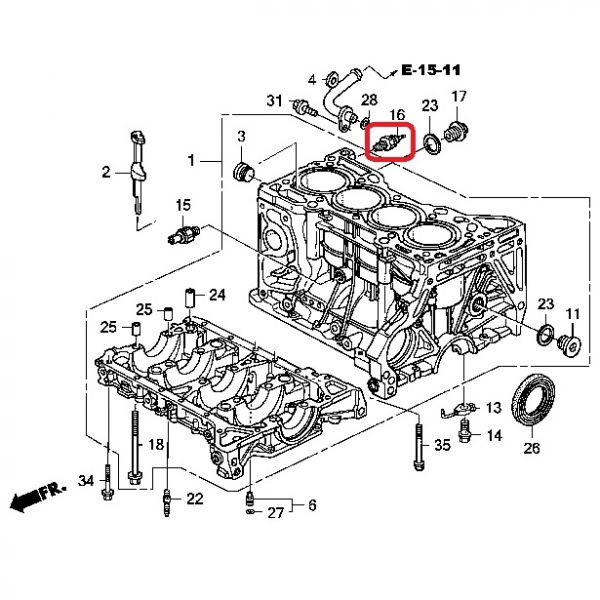 Датчик давления масла Honda 37240-PT0-014