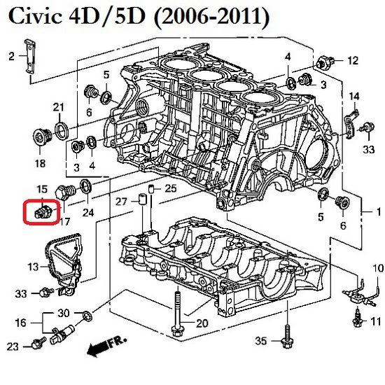 Датчик тиску масла Honda 37241-RNA-A01