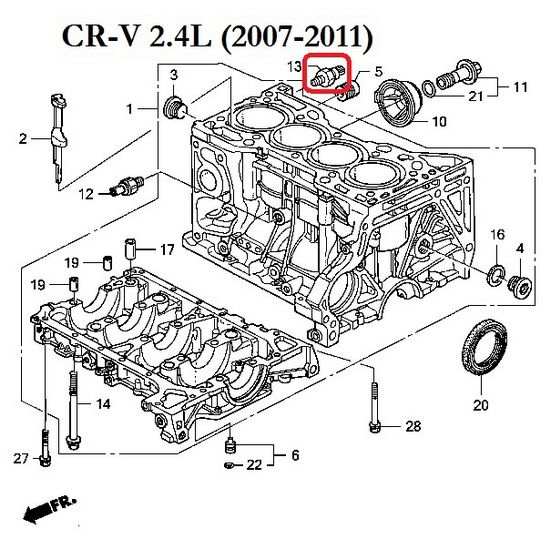 Датчик тиску масла Honda 37241-RNA-A01