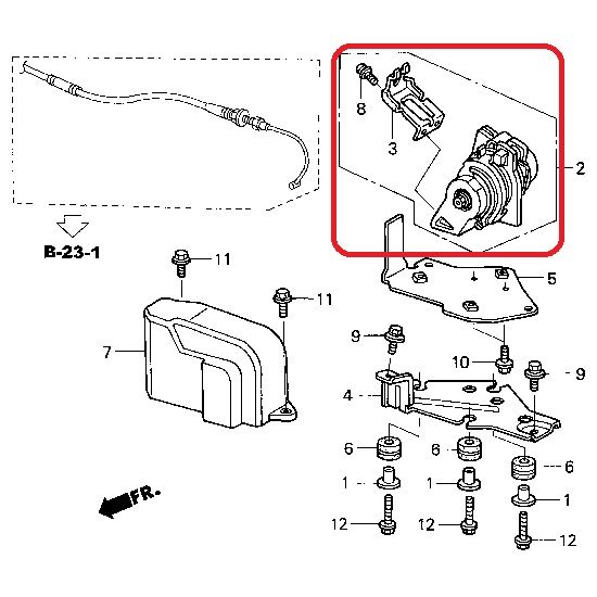 Датчик акселератора Honda 37971-RBB-003
