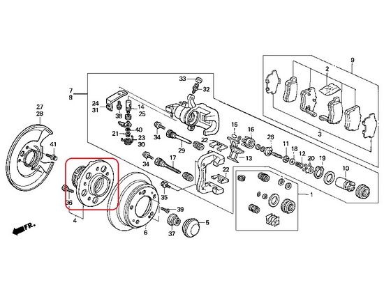 Ступица колеса заднего Honda 42200-SDA-A51