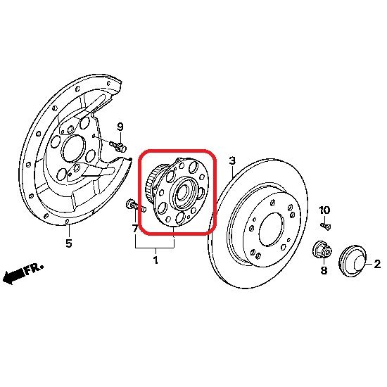 Ступица заднего колеса Honda 42200-SMG-G51