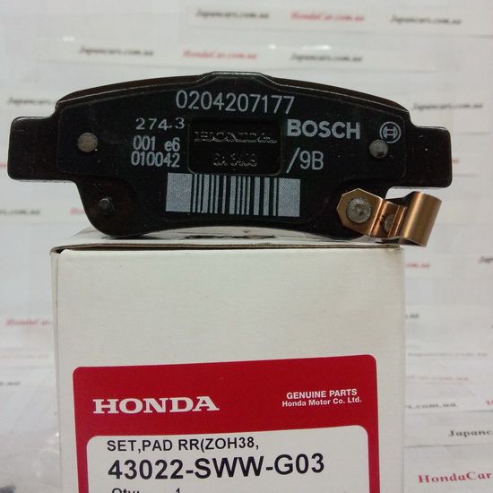 Тормозные колодки задние Honda 43022-SWW-G03