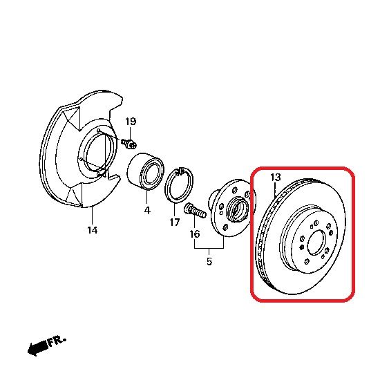 Тормозной диск передний Honda 45251-SCA-E00