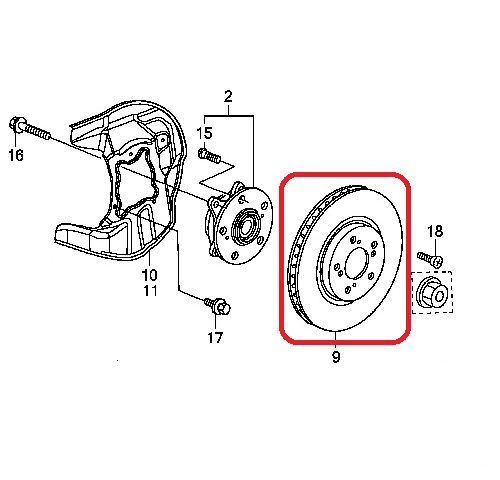 Гальмівний диск передній Honda 45251-SJA-E91