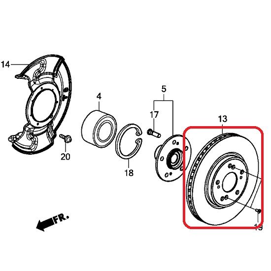 Тормозной диск передний Honda 45251-T0G-A00