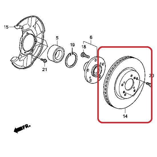 Тормозной диск передний Honda 45251-TA6-A00