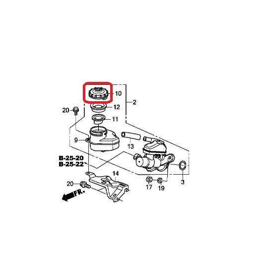 Крышка бачка тормозной жидкости Honda 46662-TT0-R01