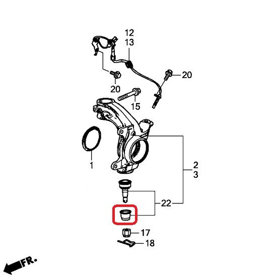 Пыльник нижней шаровой опоры Honda 51225-SMA-013