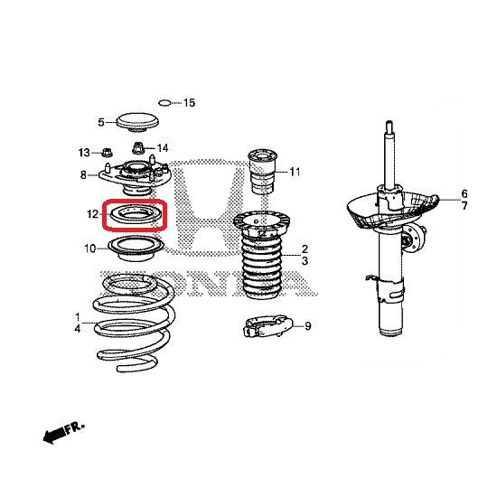 Подшипник опоры переднего амортизатора Honda 51726-T2A-A02