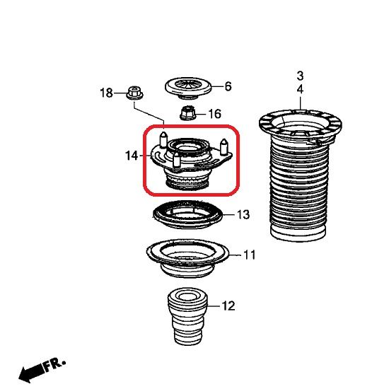 Опора амортизатора передняя Honda 51920-TR0-A01