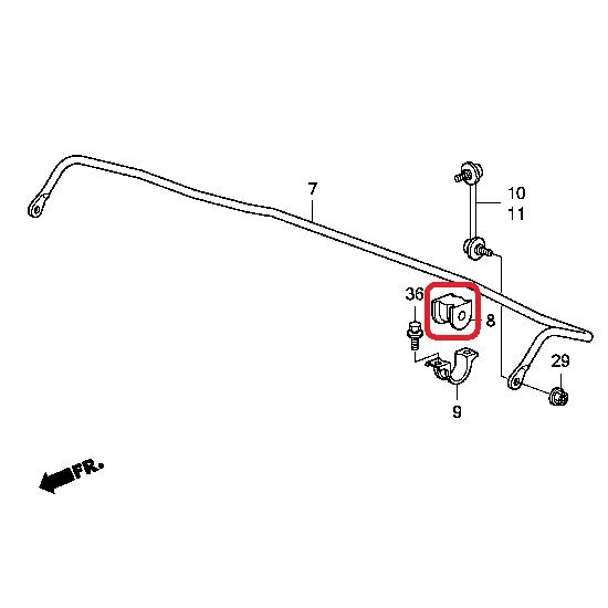 Втулка стабилизатора заднего Honda 52306-TE0-A01