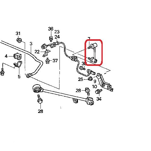 Стойка стабилизатора задняя правая Honda 52320-SDA-A01