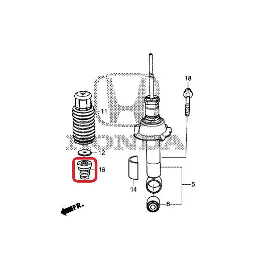 Отбойник заднего амортизатора Honda 52722-T1G-E01