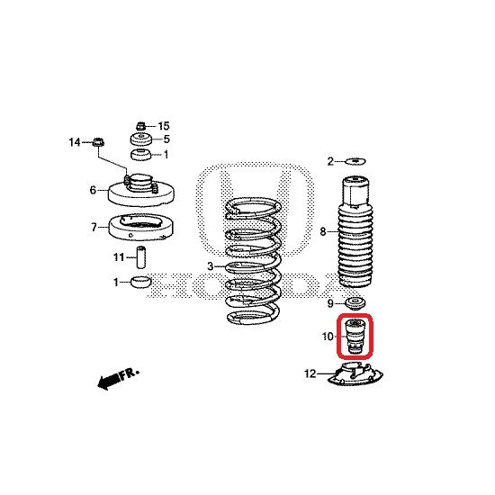 Отбойник заднего амортизатора Honda 52722-T2A-A01
