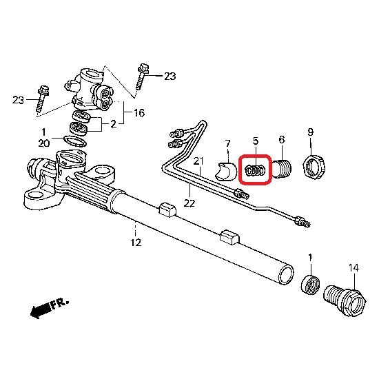 Пружина рулевой рейки Honda 53413-S0K-A01