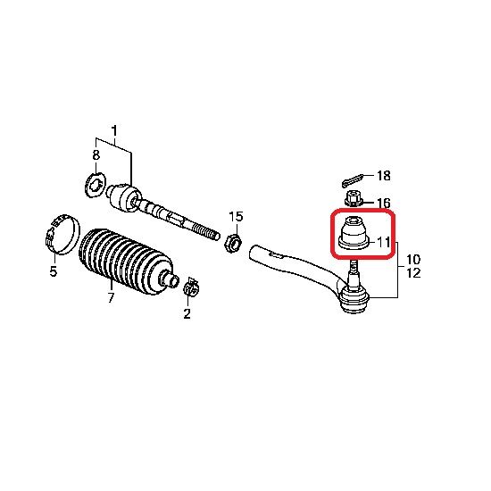Пыльник рулевого наконечника Honda 53546-STX-A02