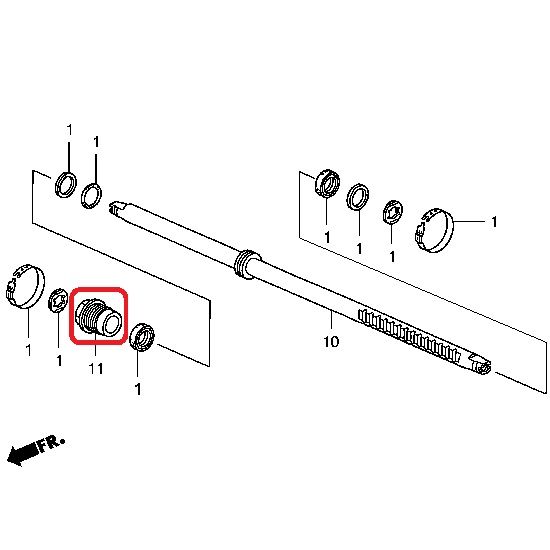 Гайка стопорная рулевой рейки Honda 53630-SNA-A01