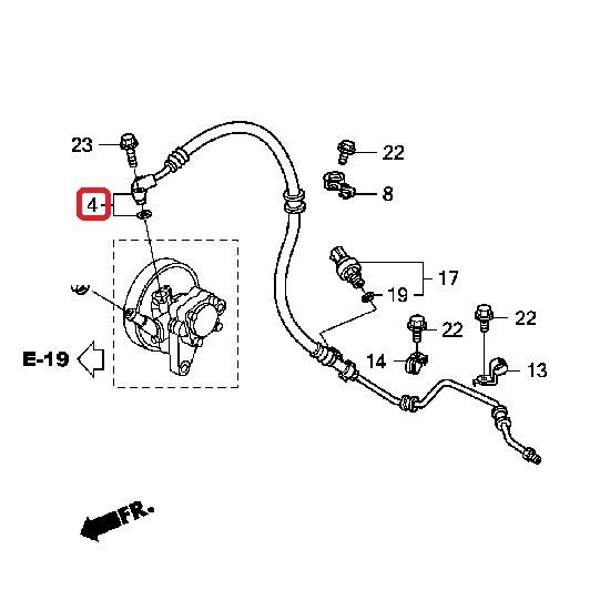 Шланг ГУР высокого давления Honda 53713-STX-A01