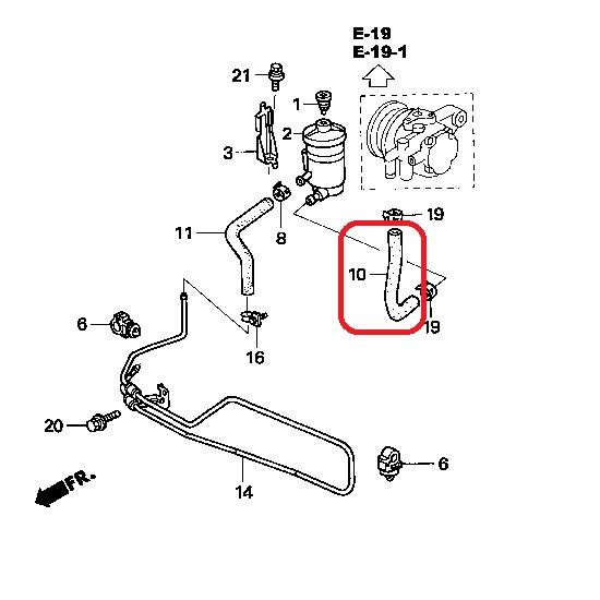 Шланг ГУР Honda 53731-SDA-A00