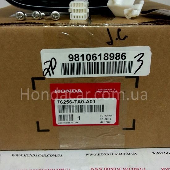 Корпус лівого дзеркала Honda 76256-TA0-A01