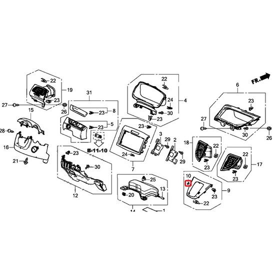 Заглушка Honda 77271-T0A-A01ZA