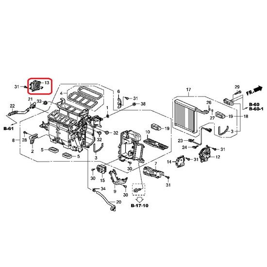 Привод воздушной заслонки левый Honda 79160-TA5-A21