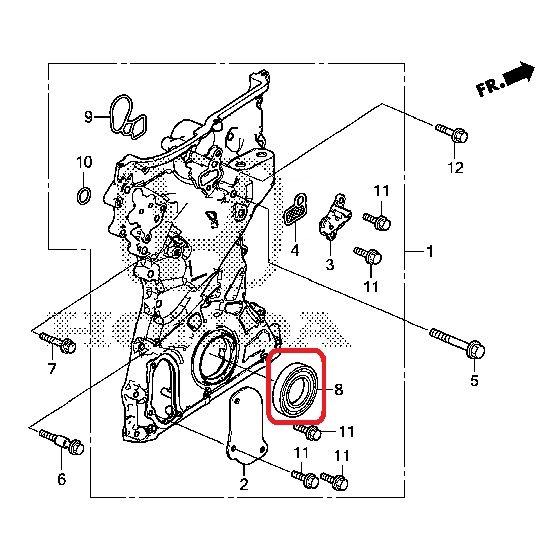 Сальник коленвала передний Honda 91212-5A2-A01