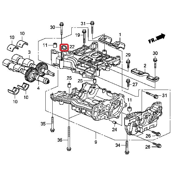 Сальник двигателя Honda 91301-R40-A01