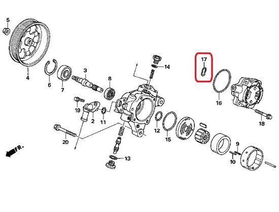 Сальник гидроусилителя руля Honda 91349-RAA-A01