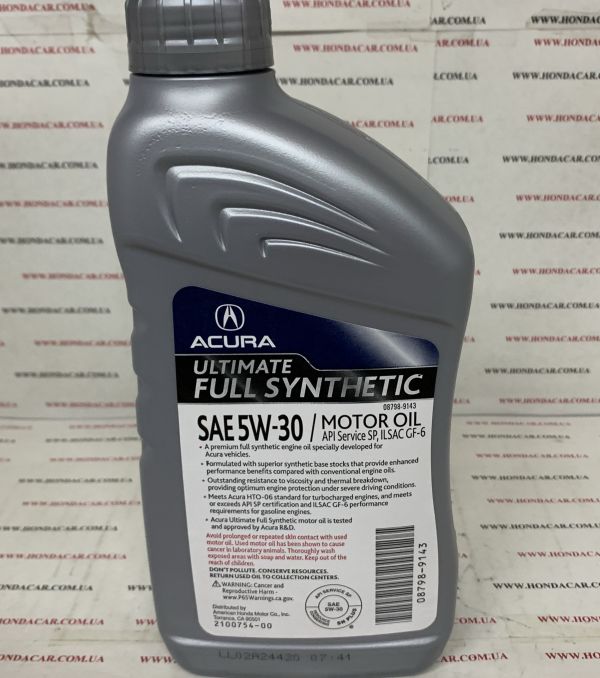 Масло моторное 5W30 Acura Ultimate 0,946 мл 08798-9143