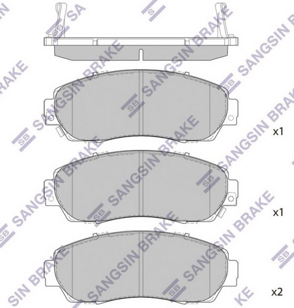Тормозные колодки передние Sangsin SP2115