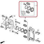 Ремкомплект переднего суппорта Honda 01463-S9A-A00