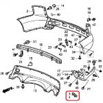 Светоотражатель (катафот) правый заднего бампера Honda 33505-STX-A01