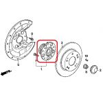 Ступица заднего колеса Honda 42200-SMG-G51
