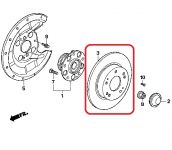 Тормозной диск задний Honda 42510-SMG-E20